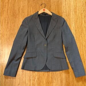 Women’s Theory Gray Blazer (96% wool) Size 6